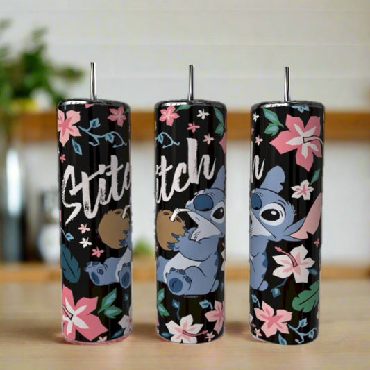 Stitch 20oz Stainless Steel Tumbler handmade custom gift by Kreative By Design