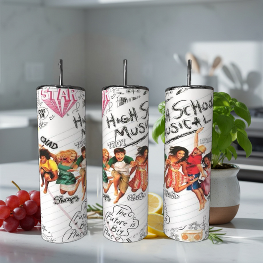 High School | Musical | 20oz Stainless Steel Tumbler handmade custom gift by Kreative By Design