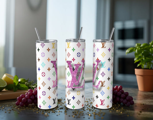 Multicolor 3D Effect 20 oz Skinny Tumbler