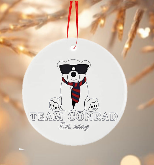 Team Conrad | Ceramic Tree Ornament handmade holiday ornament by Kreative by Design