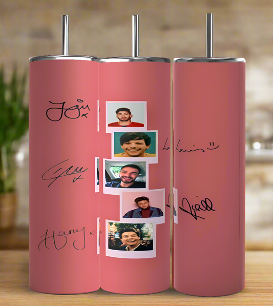 One Direction Pink 20 oz Stainless Steel Tumbler