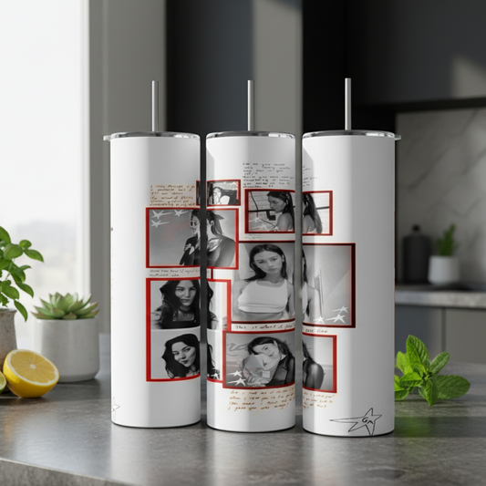 Gracie Abrams Pic Collage 20oz Stainless Steel Tumbler handmade custom gift by Kreative By Design