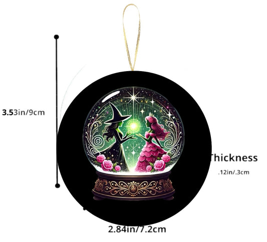 Good and Wicked Snow Globe Ceramic Tree Ornament | Handmade Holiday Gift
