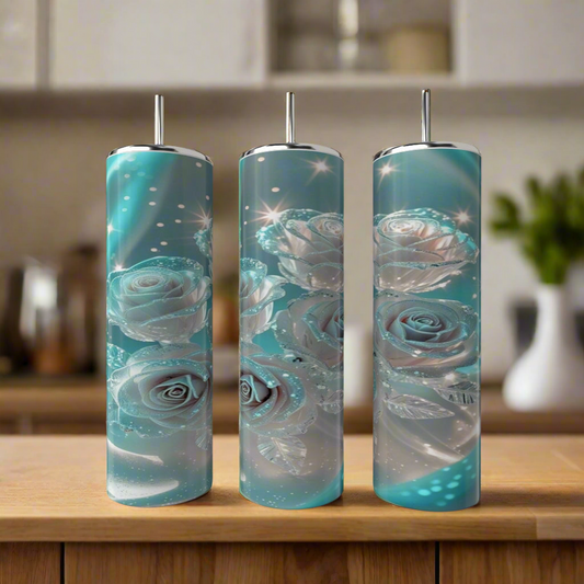 Glowing Roses 20 oz Stainless Steel Tumbler