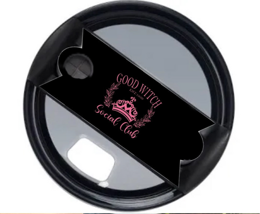 Good Witch Social Club Lid Topper | Pink & Green Cup Accessory