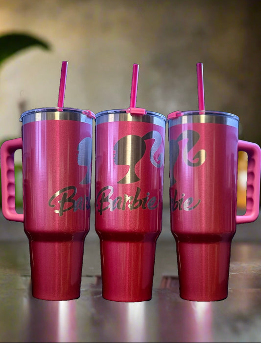 Pink Barbie 40 oz Engraved Tumbler