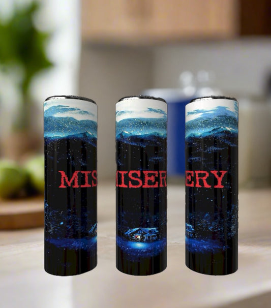Misery 20oz Stainless Steel Tumbler handmade custom gift by Kreative By Design