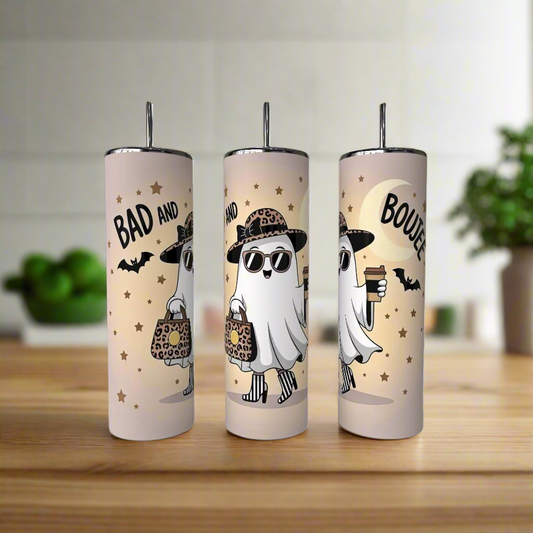 Bad and Boojoue 20oz Tumbler handmade custom gift by Kreative By Design
