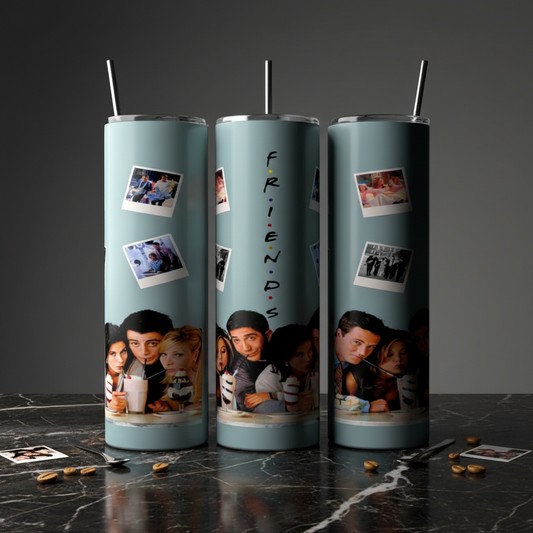 Sea Green | Friends 20oz Stainless Steel Tumbler handmade custom gift by Kreative By Design