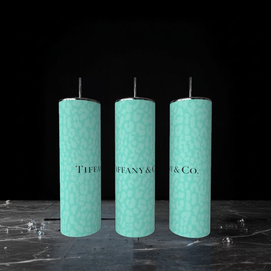 Teal Geo Tiff 20 oz Skinny Tumbler