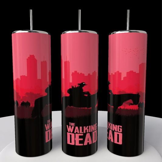 Red The Walking Dead 20 oz Skinny Tumbler