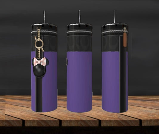 Purple Chic Modern 20oz Skinny Tumbler handmade custom gift by Kreative By Design