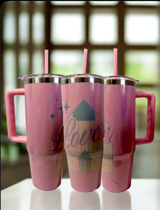40 oz Engraved Love-r Shimmer Tumbler