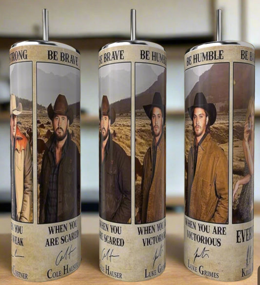 Yellowstone Cast 20 oz Skinny Tumbler Dutton Ranch Western