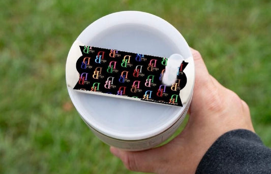 Multicolor Monogram Lid Plate/Topper handmade custom gift by Kreative By Design