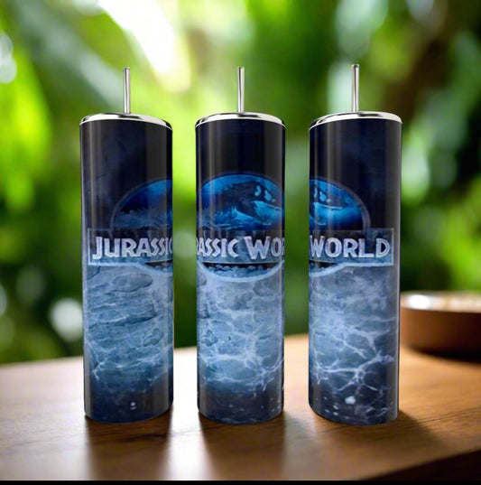 Jurassic World | Blue 20oz Tumbler handmade custom gift by Kreative By Design