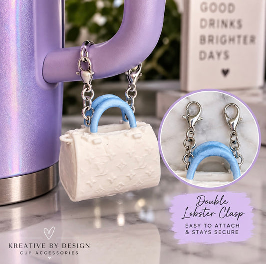 2-toned Handbag Cup Charm | Tumbler Handle Charm