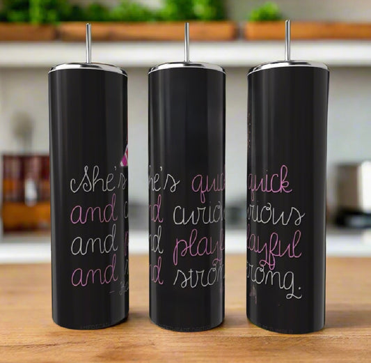 Chic Inspirational 20oz Tumbler handmade custom gift by Kreative By Design