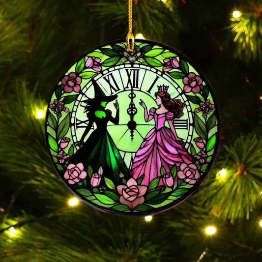 Good and Wicked Ceramic Tree Ornament handmade holiday ornament by Kreative by Design
