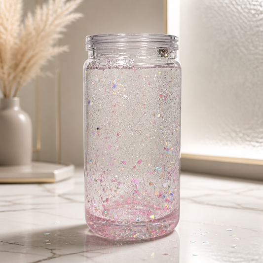 Pink Snow Globe 16 oz Plastic Tumbler