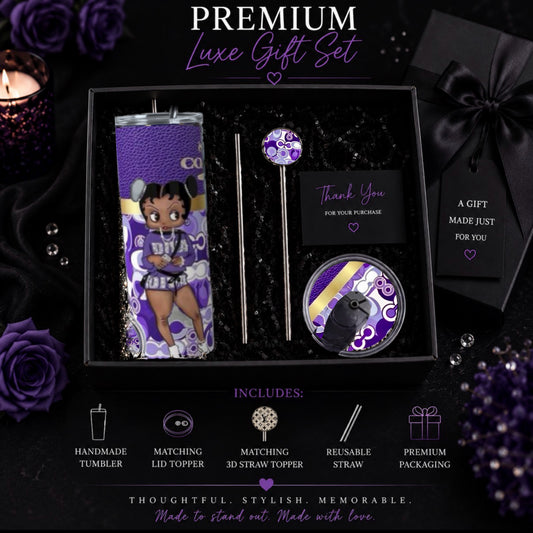 Boop Purple Luxe Gift Set 20 oz Skinny Tumbler