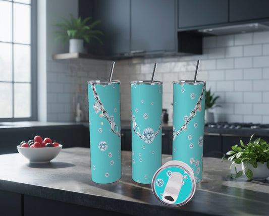 Diamond Love Photographic 20oz Stainless Steel Tumbler handmade custom gift by Kreative By Design
