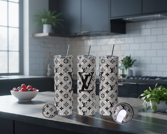 Silver Denim Luxe 20oz Tumbler Set