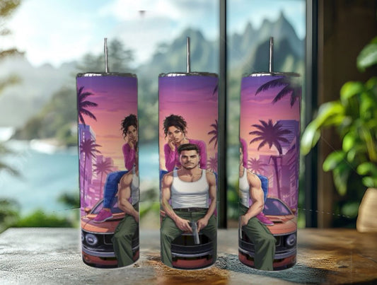 Gamer GTA 20oz Tumbler handmade custom gift by Kreative By Design