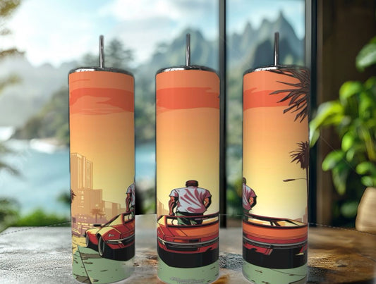 GTA Gamer 20oz Tumbler handmade custom gift by Kreative By Design