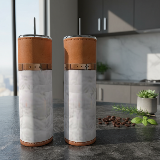 Tan & Creme 20 oz Tumbler