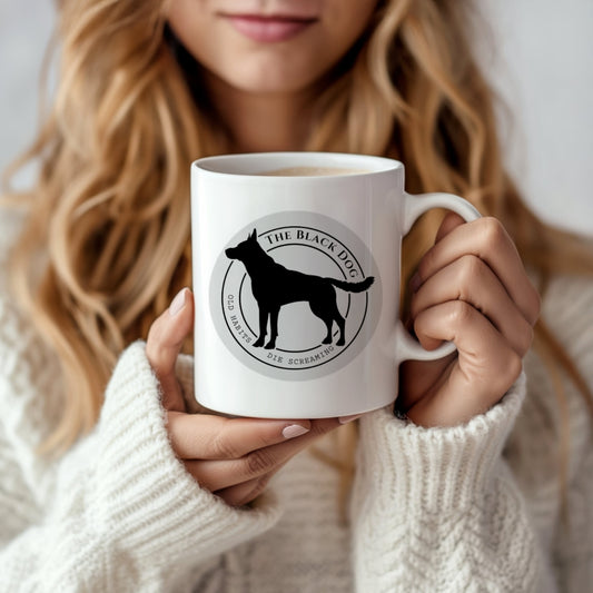 Black Dog Poet Ceramic Mug