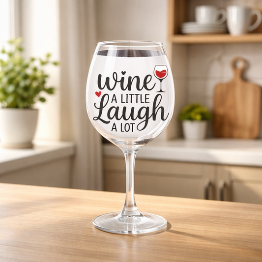 Wine a Little Laugh a Lot - Wine Glass Drink Koozie - Kreative By Design product image