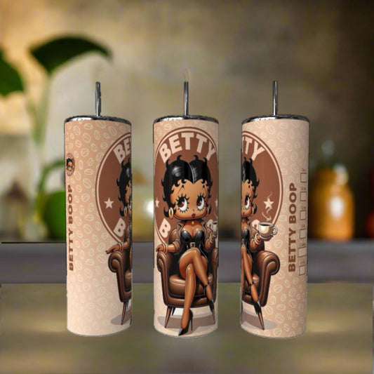 Coffee | Betty 20oz Skinny Tumbler handmade custom gift by Kreative By Design