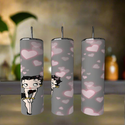 Betty Heart 20 oz Skinny Tumbler