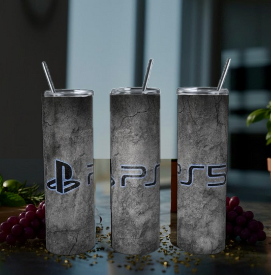 Gamer PS5 20 oz Skinny Tumbler