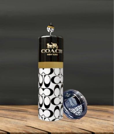 20oz Gold & Black Stainless Steel Tumbler Matching Set