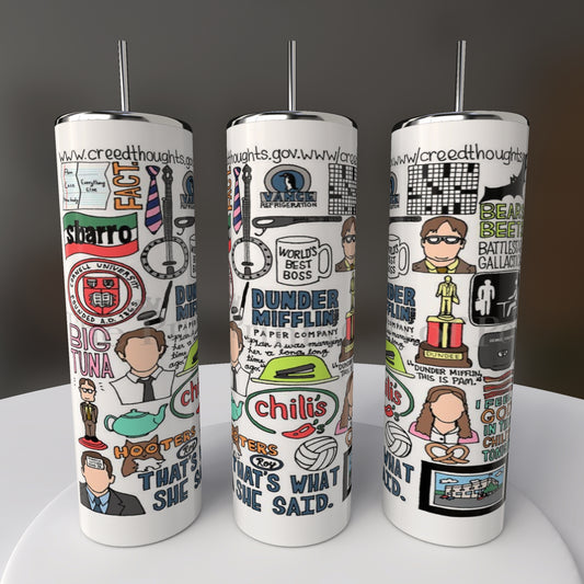 The Office Illustration 20 oz Tumbler