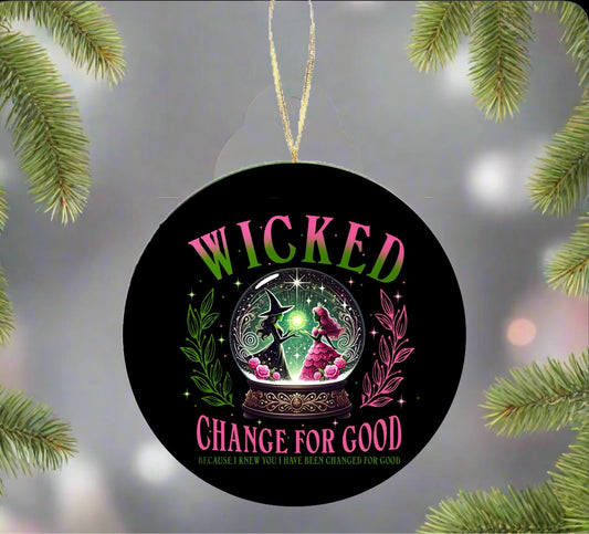 Change For Good Wicked Ceramic Tree Ornament handmade holiday ornament by Kreative by Design