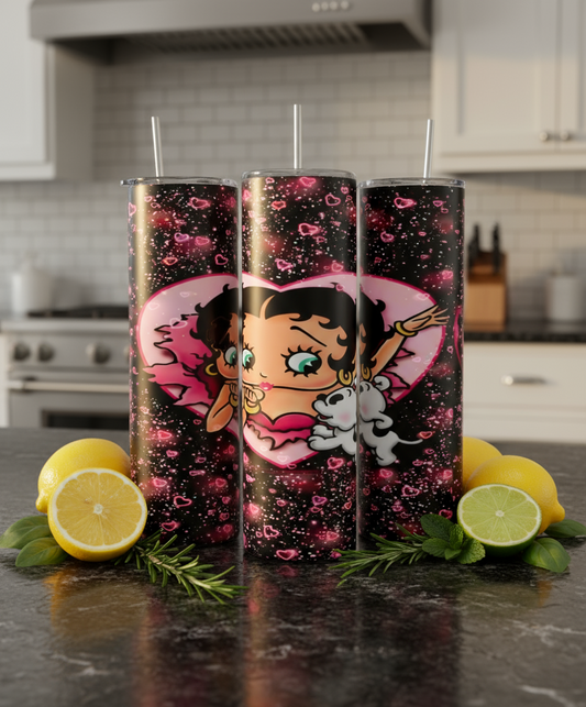 Boop 20oz Stainless Steel Tumbler handmade custom gift by Kreative By Design