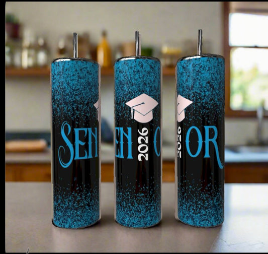 2026 Senior Graduate 20oz Tumbler handmade custom gift by Kreative By Design
