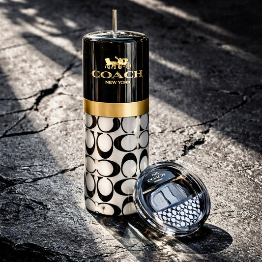 20oz Gold & Black Stainless Steel Tumbler Matching Set