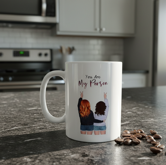 You’re My Person | Best Friend 20oz Mug handmade custom gift by Kreative By Design