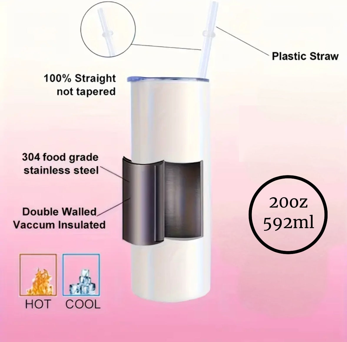 Mikes Hard Lemonade Variety 20 oz Skinny Tumbler