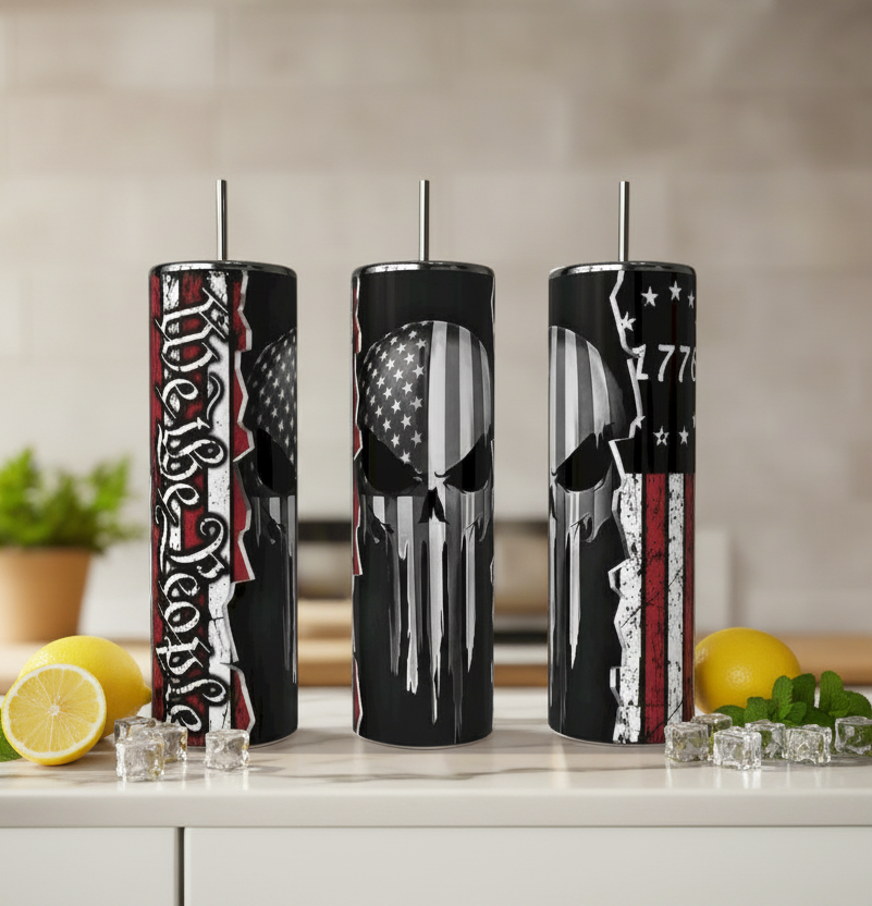 1776 20oz Stainless Steel Tumbler handmade custom gift by Kreative By Design