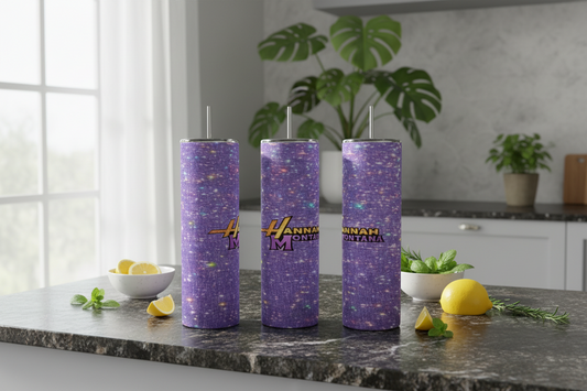 Purple Shimmer Hannah Montana 20 oz 20 oz Skinny Tumbler