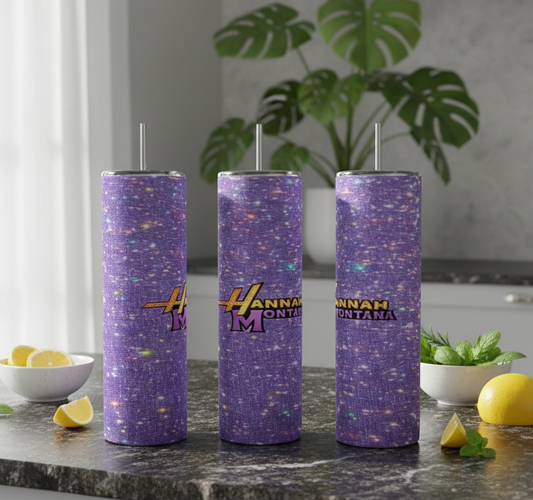 Purple Shimmer Hannah Montana 20 oz 20 oz Skinny Tumbler