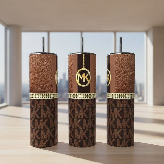 Brown Monogram 20 oz Skinny Tumbler