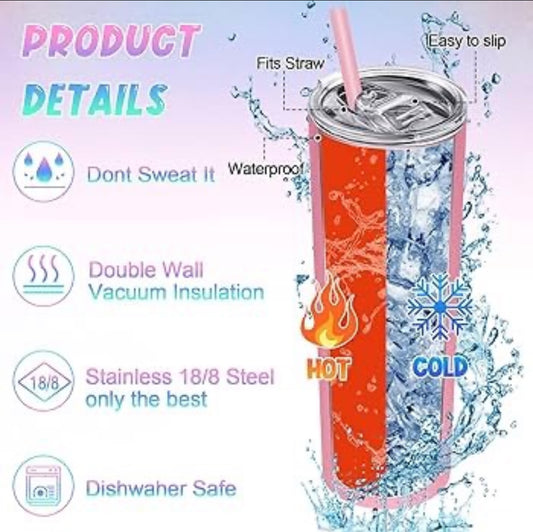Energy Drink Inspired 20 oz Skinny Tumbler