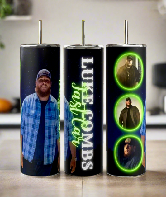 Luke Combs 20oz Tumbler handmade custom gift by Kreative By Design
