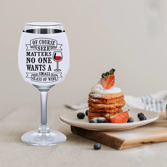 Size Matters - Wine Glass Drink Koozie - Kreative By Design product image